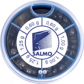 Грузила SALMO Дробинка Pl 6 секций крупные 070г набор Грузила SALMO Дробинка Pl 6 секций крупные 070г набор